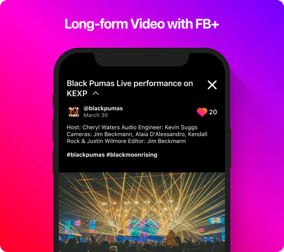 Long-form Video with FB+
